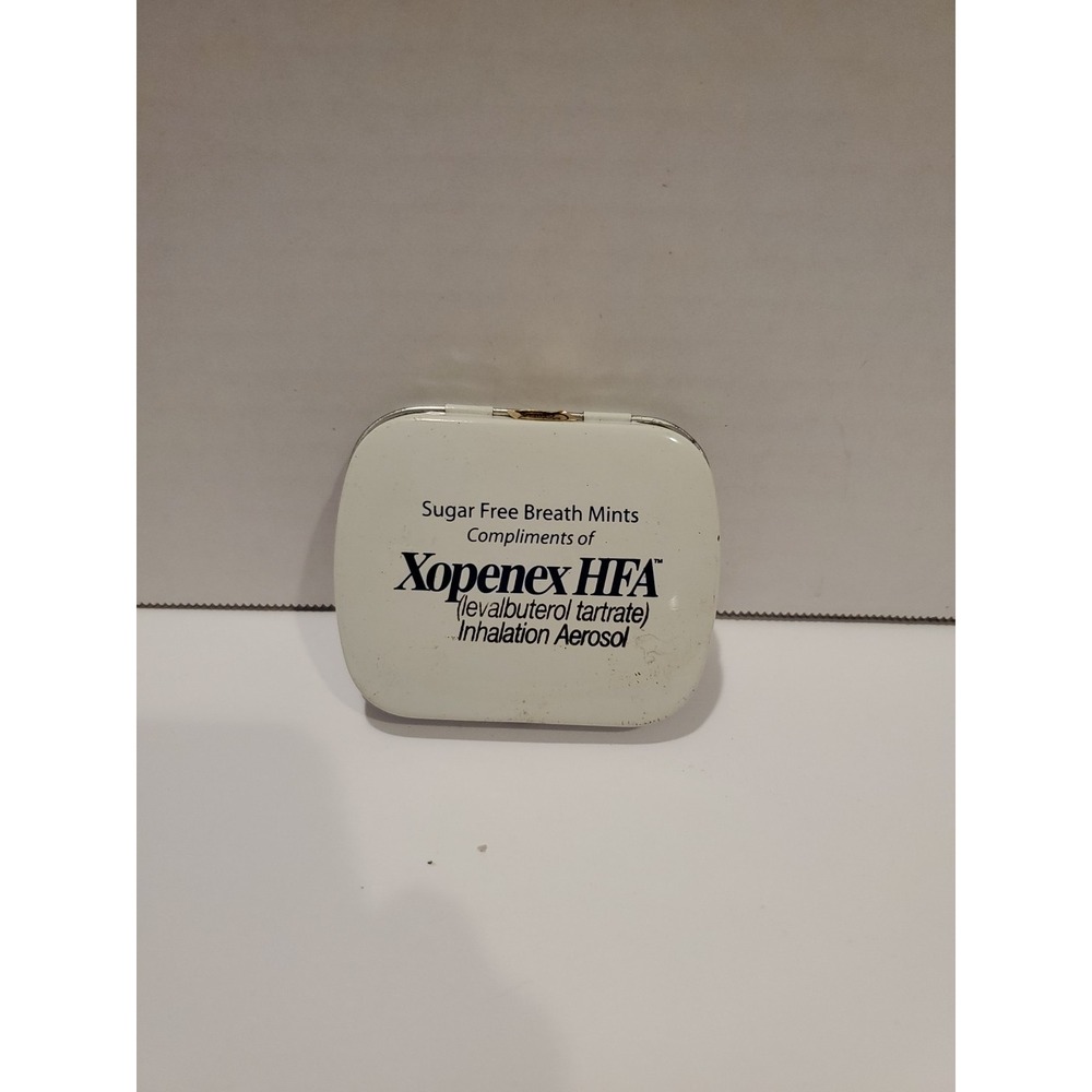 Xopenex HFA Breath Mints Tin (No Mints) - Pharmaceutical Drug Rep Collectible